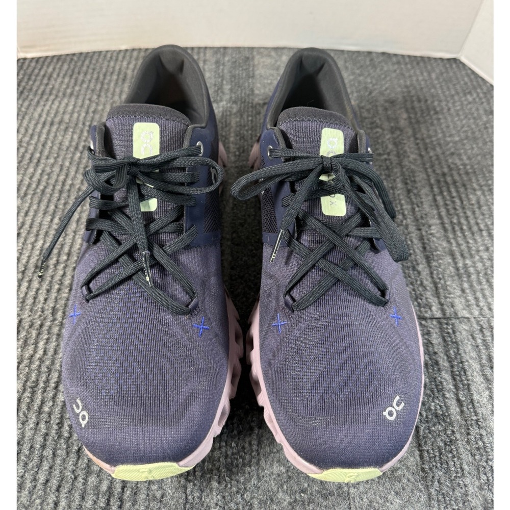 On Running Cloud X Womens 10 Midnight Cobalt Blue Purple Sneakers Like New - Picture 4 of 8